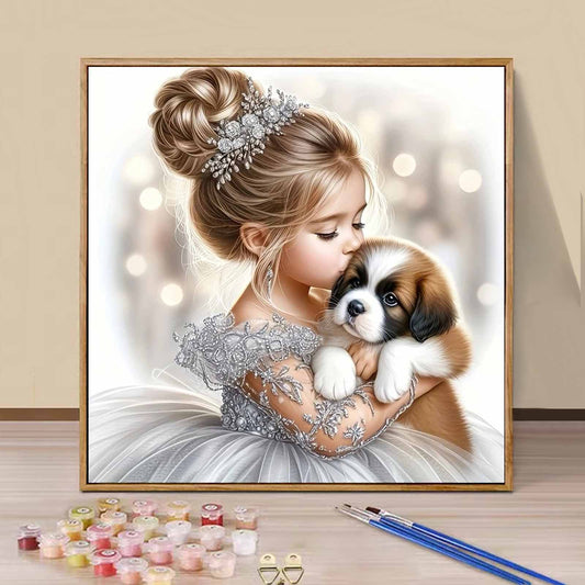Little girl- Paint by Numbers -40x40cm