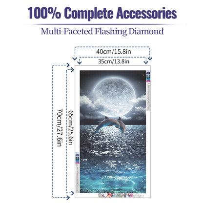 Moon - Full Round Diamond Painting Kits - 40x70cm