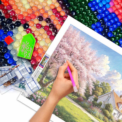 Village - Full Round Diamond Painting - 70x40cm