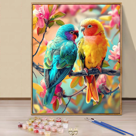 Couple Parrot - Paint by Numbers -40x50cm