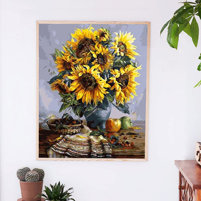 Sunflower Vase - Painting with Numbers -40x50cm