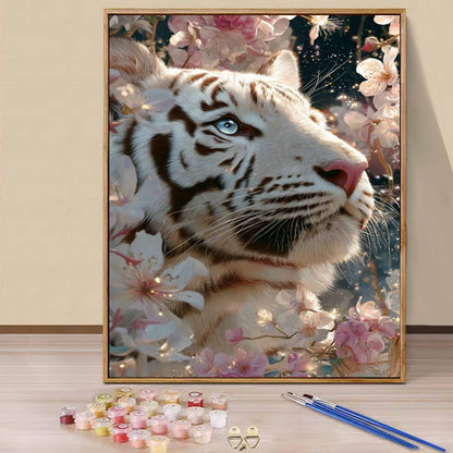 White tiger- Paint by Numbers -40x50cm