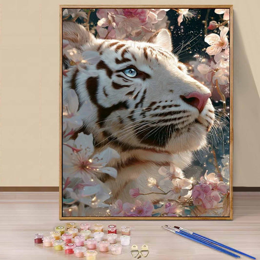 White tiger- Paint by Numbers -40x50cm