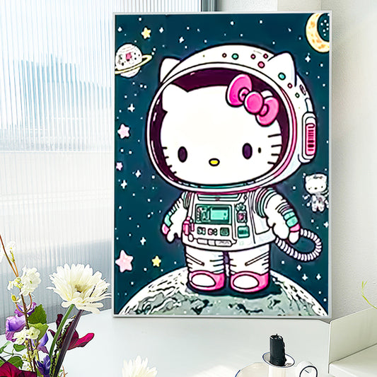 Hello kitty- Full Round Diamond Painting - 30x40cm