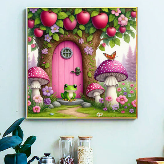 Mushroom House- Painting by Numbers -40x40cm