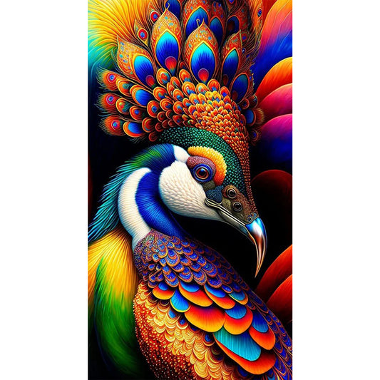 Colorful Birds - Full Round Diamond Painting - 70x40cm