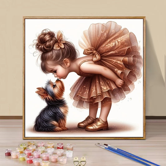 Little girl- Paint by Numbers -40x40cm