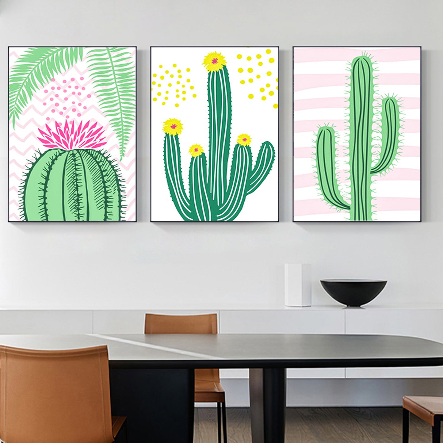 Cactus - Painting with Numbers -20x30cm-6pcs/set