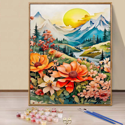 Flowers- Paint by Numbers -40x50cm