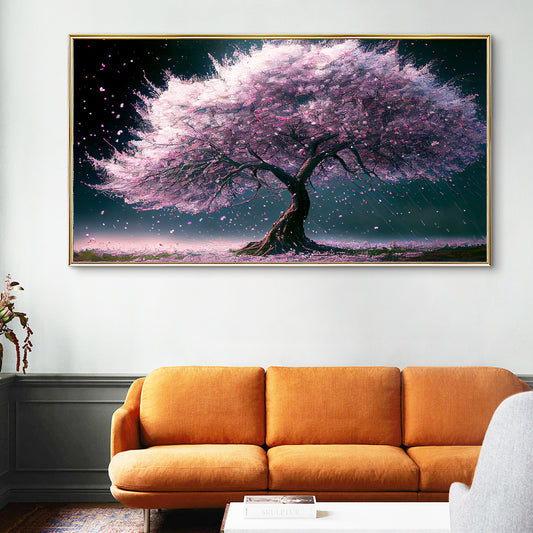Pink Tree - Full Round Diamond Painting - 70x40cm