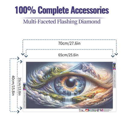 Natural eye - Full Round Diamond Painting - 70x40cm