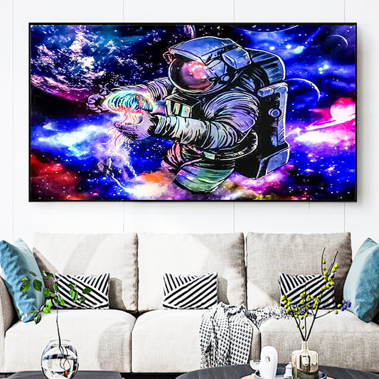 Cosmonaut - Full Round Diamond Painting - 70x40cm