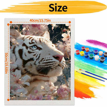 White tiger- Paint by Numbers -40x50cm