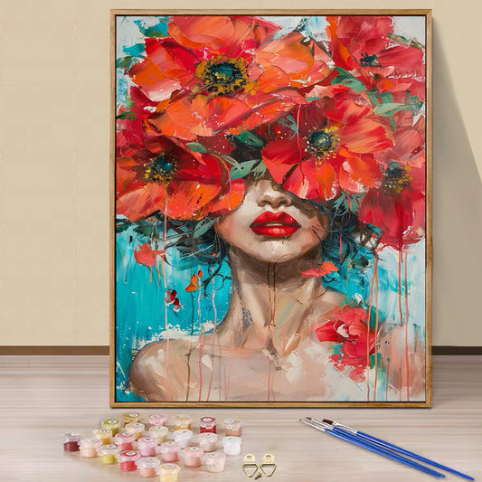 Flower- Paint by Numbers -40x50cm