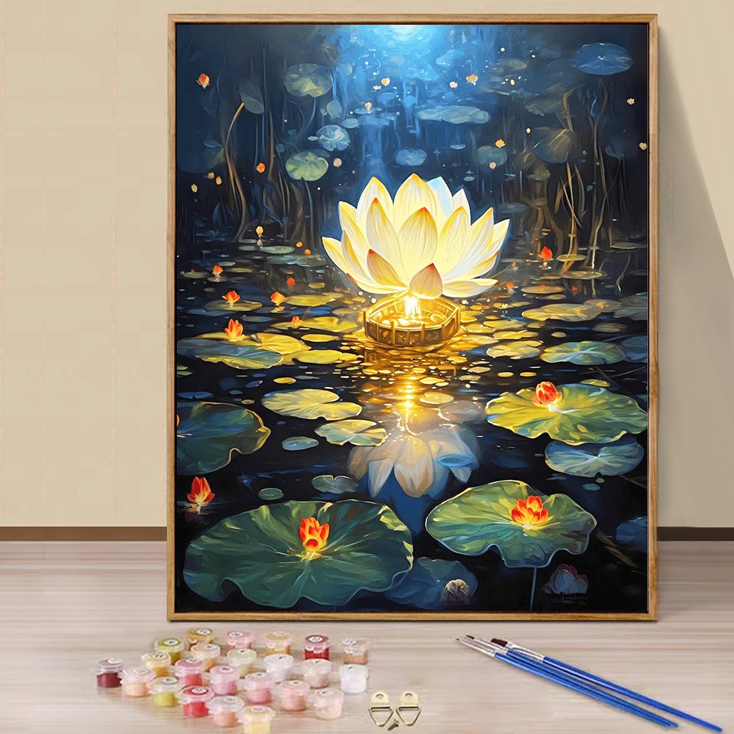 Lotus - Painting with Numbers -40x50cm