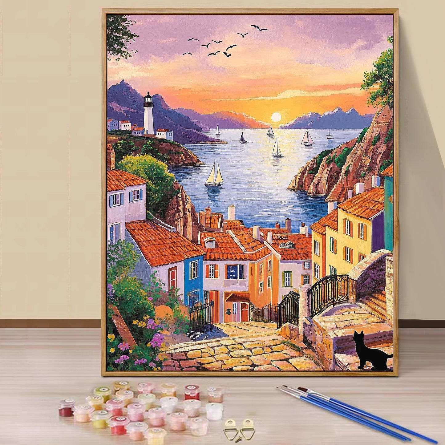 Town - Paint by Numbers -40x50cm