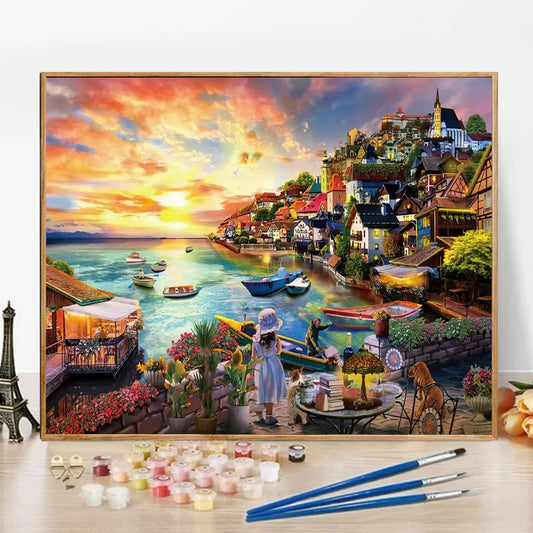 Shore City  - Paint by Numbers -50x40cm