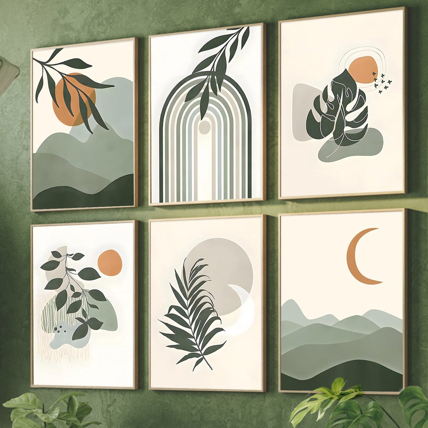Plants - Painting with Numbers -20x30cm-6pcs/set