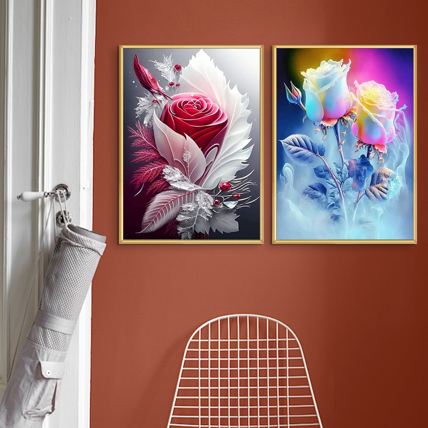 Rose Flower - Full Round Diamond Painting - 30x40cm - 2 Pack