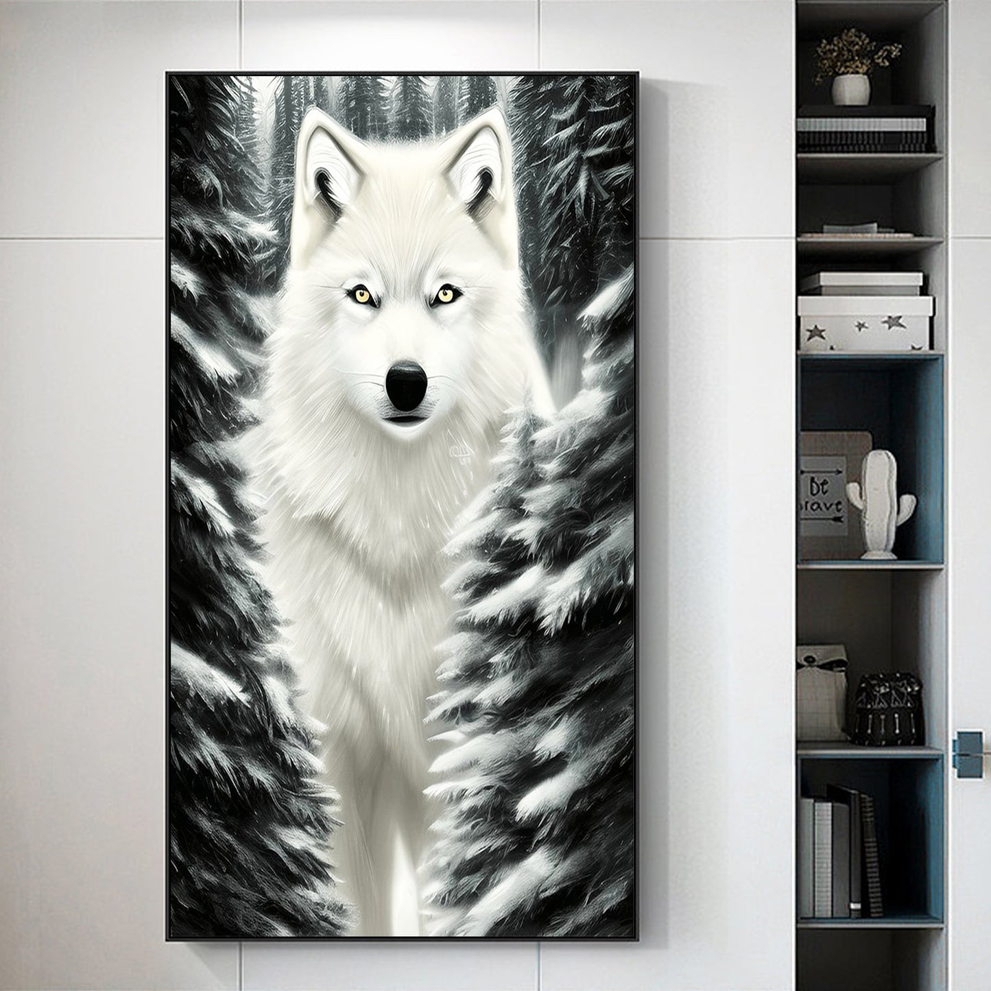 Wolf - Full Round Diamond Painting Kits - 40x70cm