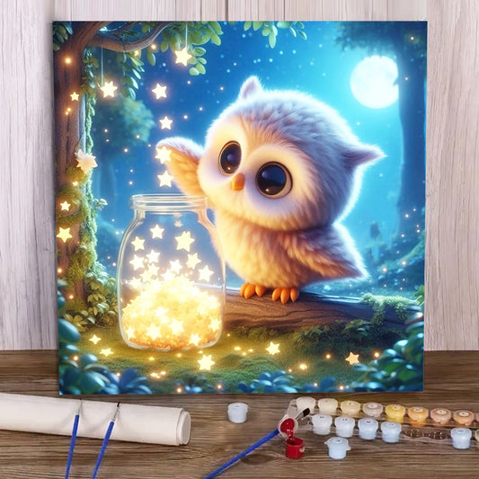 Owl- Paint by Numbers -40x40cm