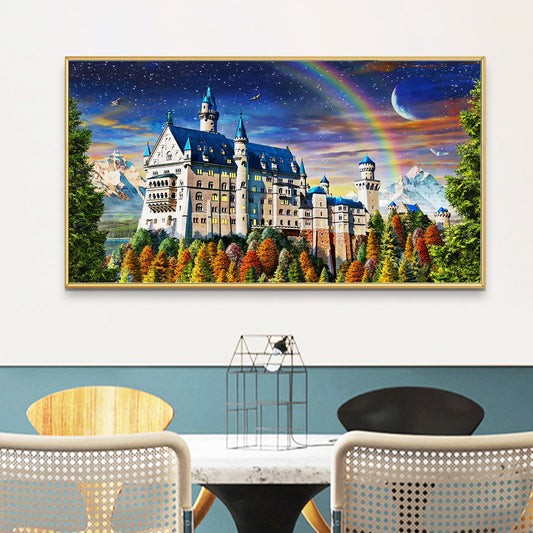 Castle - Full Round Diamond Painting - 70x40cm