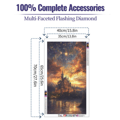 Castle- Full Round Diamond Painting - 40x70cm