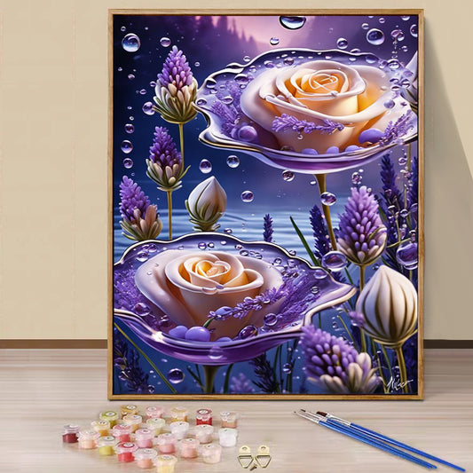 Rose- Paint by Numbers -40x50cm