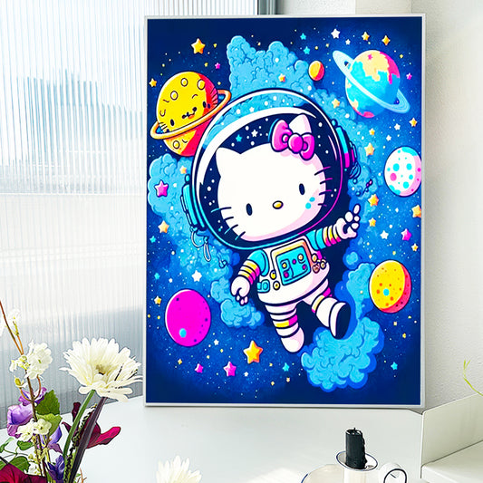 Hello kitty- Full Round Diamond Painting - 30x40cm