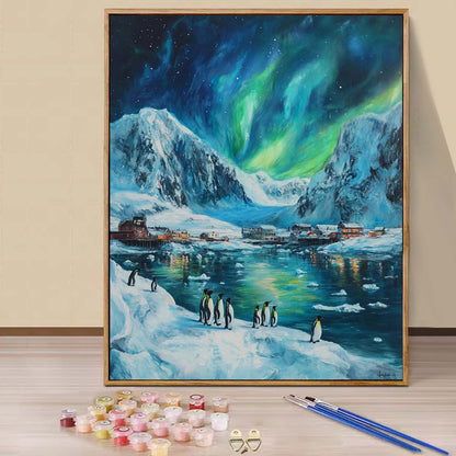 Green Aurora- Paint by Numbers -40x50cm