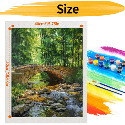 Stone bridge- Paint by Numbers -40x50cm