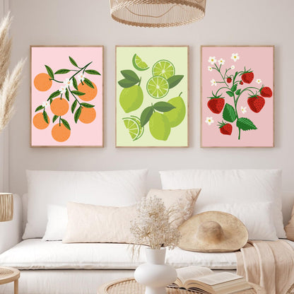 Fruit - Painting with Numbers -20x30cm -6pack
