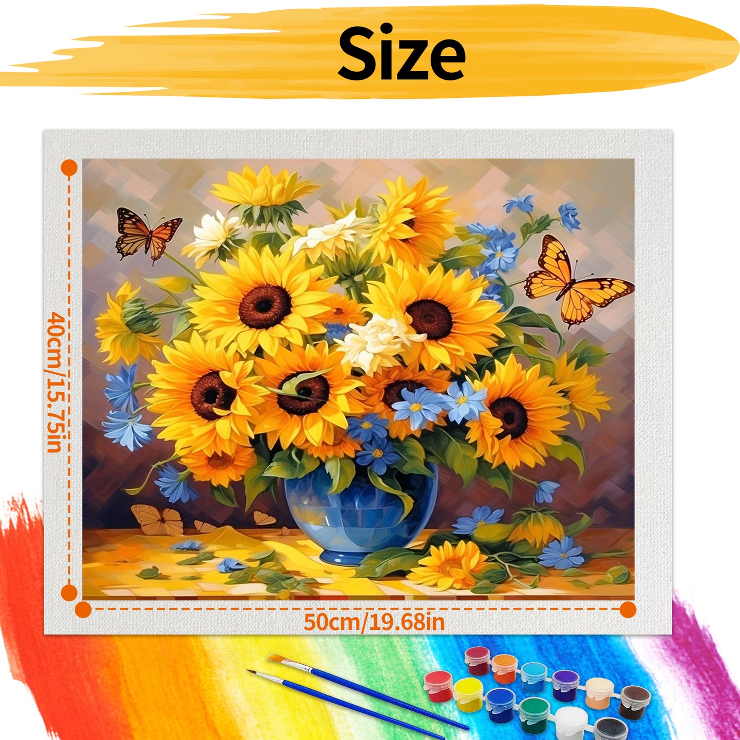 Sunflower - Paint by Numbers -50x40cm