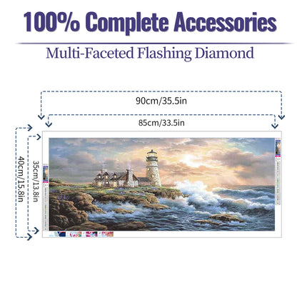 Seaside - Full Round Diamond Painting Kits - 90x40cm