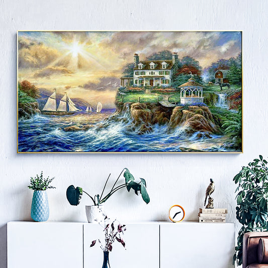 Seaside - Full Round Diamond Painting - 70x40cm