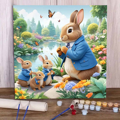 Rabbit- Paint by Numbers -40x40cm
