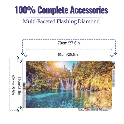 Lake- Full Round Diamond Painting - 70x40cm