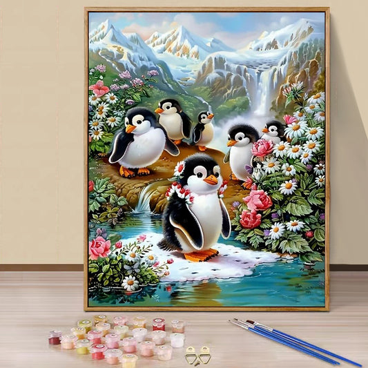 Penguin- Paint by Numbers -40x50cm
