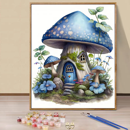 Blue Mushroom  - Paint by Numbers -40x50cm