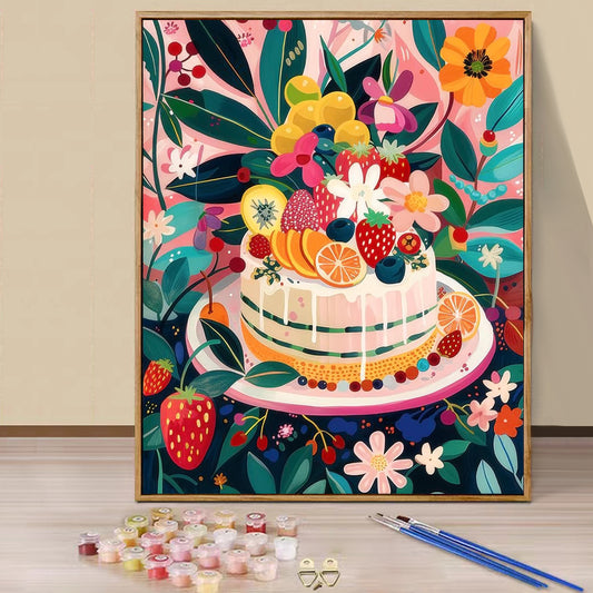 Birthday Cake - Painting with Numbers -40x50cm