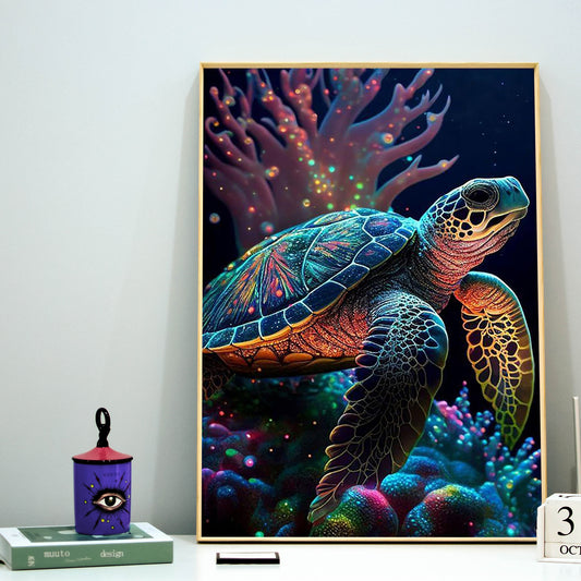 Sea Turtles- Full Round Diamond Painting - 30x40cm