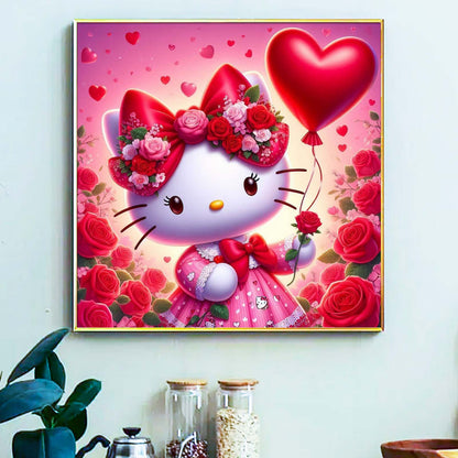 Hello Kitty - Painting by Numbers -40x40cm