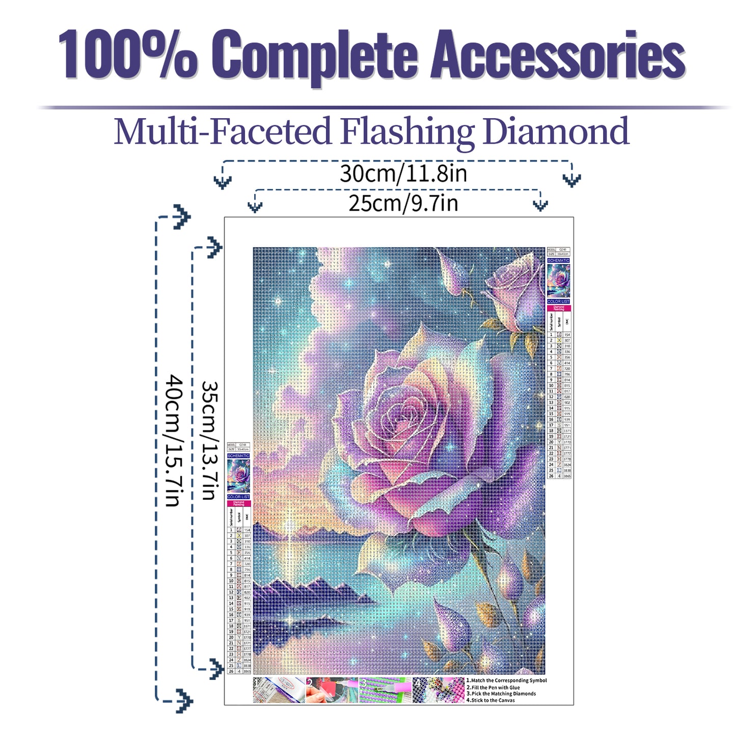 Rose - Full Round Diamond Painting - 30x40cm