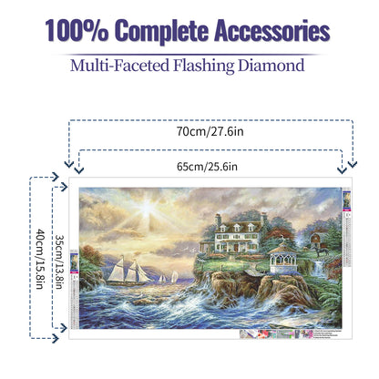 Seaside - Full Round Diamond Painting - 70x40cm