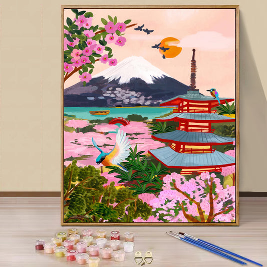 Japan Fuji Mountain- Painting with Numbers -40x50cm