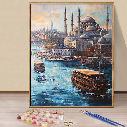 Steamship- Paint by Numbers -40x50cm