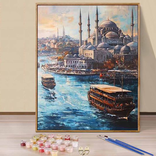 Steamship- Paint by Numbers -40x50cm