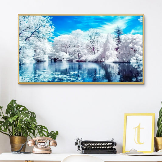 Cypress forest - Full Round Diamond Painting - 70x40cm