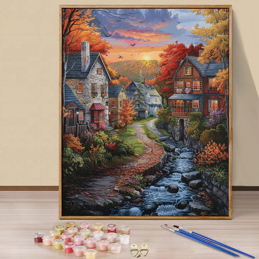 Town- Paint by Numbers -40x50cm