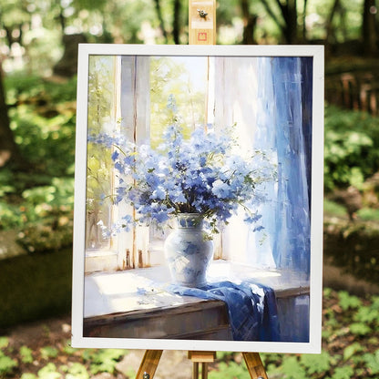 Blue Flower - Painting with Numbers -40x50cm